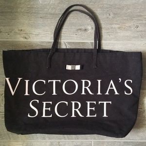 Victoria's Secret Black  Large Tote Handbag